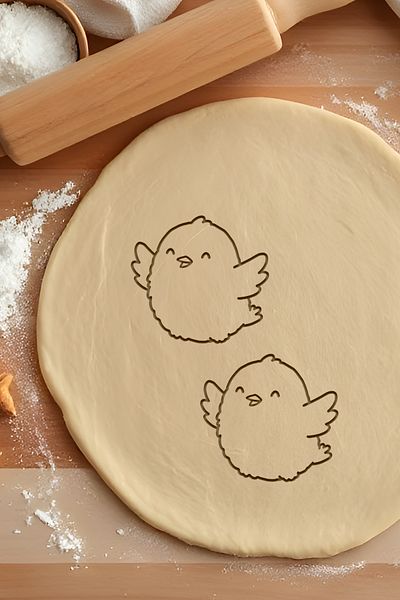 oalpo Mini Bird Cookie Mold, Dough Shaper, Biscuit Mold, Easy Cutting Tip