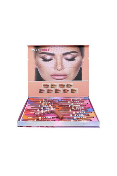 IMAN OF NOBLE Sada 20 rujuri de buze, Iman Of Noble, Matte Lip Gloss