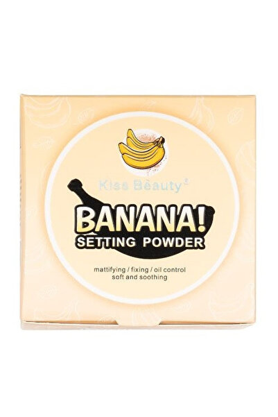 Kiss Beauty Pudra pulbere mata, Kiss Beauty, fixační pudr, kontrola mastnoty, banán, 16 g