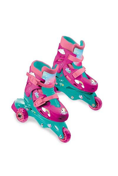NW NessiWorld Nessiworld Unicorn Desenli Inline 3 Tekerlekli Paten