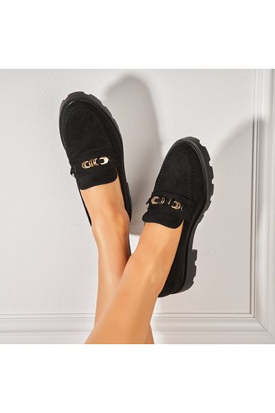 Joana Women's casual shoes in black suede Yusra