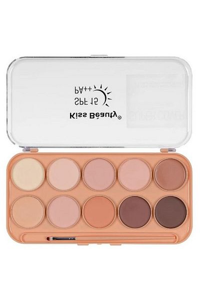 Kiss Beauty Paleta Corectoare Iluminator Si Contur, , Super Cover, 02