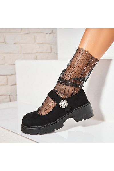 Joana Women's casual shoes in black eco-leather Blaise