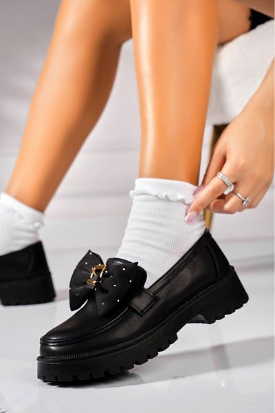 Joana Women's casual shoes in black ecological leather Ciela