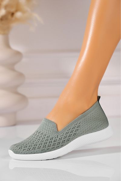 Joana Women's casual shoes in green Ayeza textile
