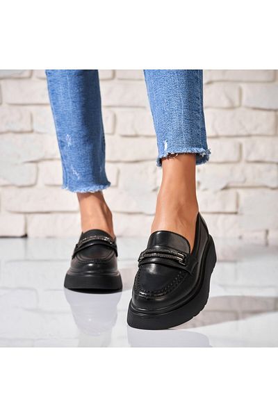 Joana Women's Casual Black Shoes Made of Eco-Leather Amory