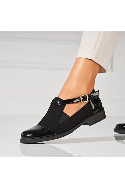 Joana Γυναικεία casual παπούτσια σε μαύρο οικολογικό δέρμα Nisreen2