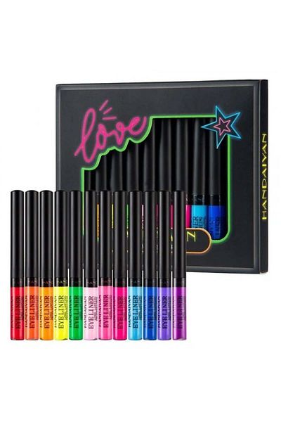 Handaiyan Σετ 12 Tusuri de Ochi Mate UV, Handaiyan, Υγρό Eyeliner, Love, C, 12 x 2 g