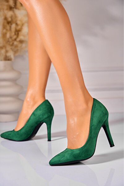 Joana Pantofi dama stiletto Verzi din Piele Ecologica Intoarsa Yariana2