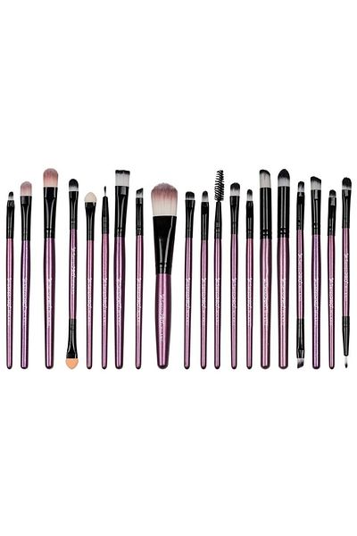 Makeup Mauve Brushes 20-piece makeup brush set, storage case included