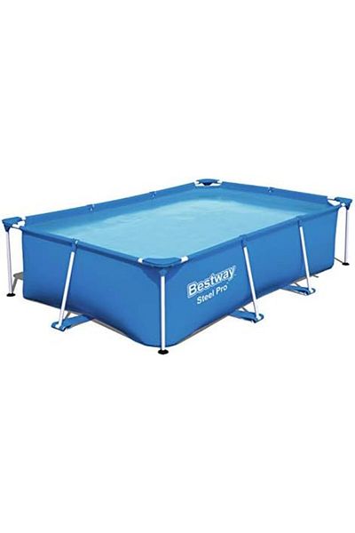 BESTWAY حوض سباحة مستطيل الشكل من Bestway، Steel Pro، بطول 7.3 قدم