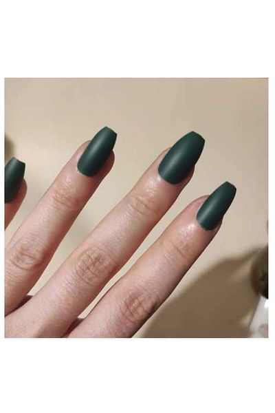 TECHNIC Set 24 unghii false, cu adeziv inclus, Technic, False Nails, Squareletto, Evergreen