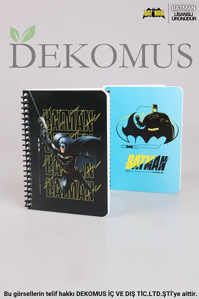 Batman مرخص مع DEKOMUS BATMAN "SINGLE" SPIRALLI A6 80 ورقة مذكرة
