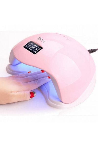 SUN UV Nail Lamp, 48w, With LED Display, Timer And Fast Drying, Pink