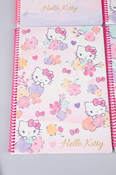 Hello Kitty Dekomus İle Li̇sansli Hello Kitty 4 Adet A4 Çi̇zgi̇li̇ Defter Okul Seti̇ A4 80 Yaprak