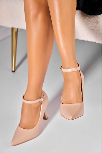 Joana Pantofi dama stiletto Nude din Piele Ecologica Missy