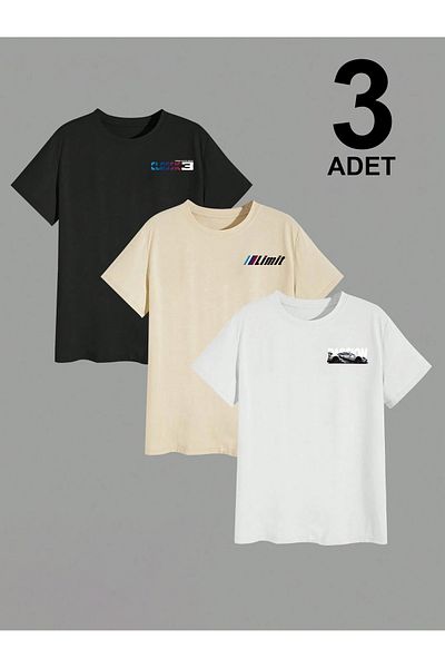 macklin Μπλουζάκι Unisex No Stresses 3 Τεμάχια Oversize Πακέτο των 3