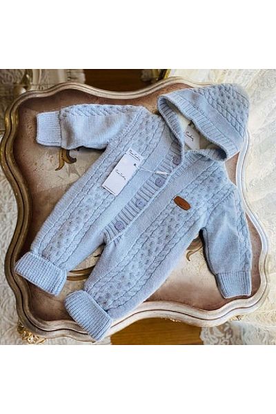 Pierre Cardin Welsoft Unisex Winter Knitwear Baby Onesie - Lined, Fur Plush Filled