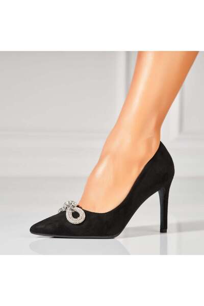 Joana Pantofi dama stiletto Negri din Piele Ecologica Intoarsa Nicky