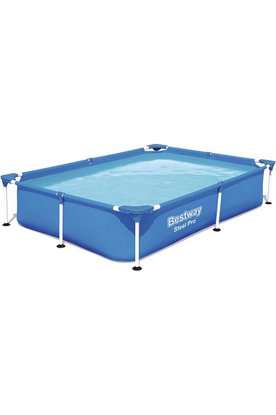 BESTWAY حوض سباحة معدني مستطيل الشكل من ستيل برو 56401