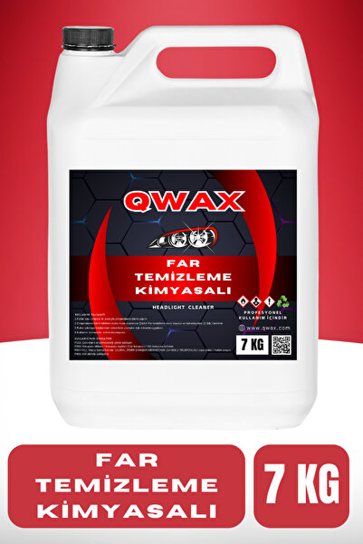 QWAX Buharlı Araba Araç Far Parlatma Ve Temizleme Kloroform Sıvısı Kimyasal Solüsyonu 7 Kg