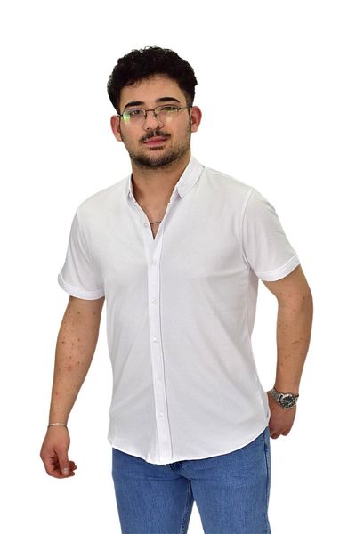 Raymons Ανδρικό πουκάμισο με κουμπιά Mercerized T-shirt 4680 BGL-ST04531