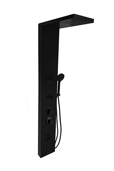 Jet Banyo Venüs Siyah Premium Masajlı Duş Paneli - Dikey Jakuzi - Robot Duş -...