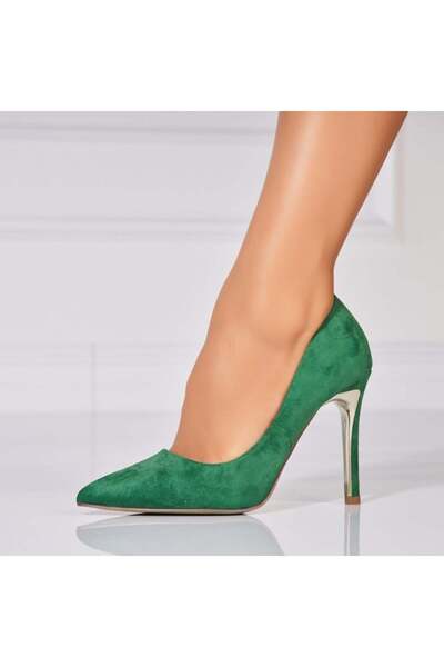 Joana Pantofi dama stiletto Verzi din Piele Ecologica Intoarsa Kaisei