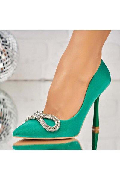 Joana Pantofi dama stiletto Verzi din Satin Neina