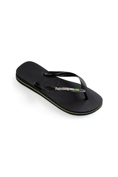Havaianas Ανδρικές μαύρες παντόφλες Brasıl Logo - 4110850