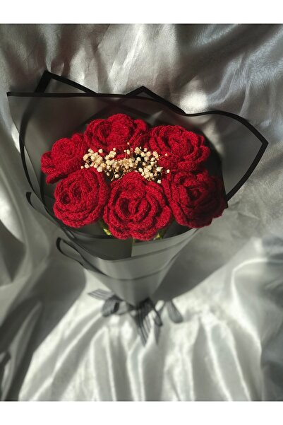 PEGG Özel tasarım örgü gül buketi