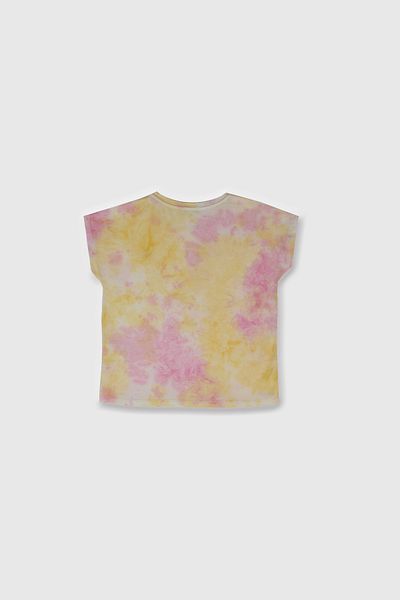 United Colors of Benetton منقوشة عادية صالح طاقم الرقبة تي شيرت الفتيات تي شيرت BNTG21783