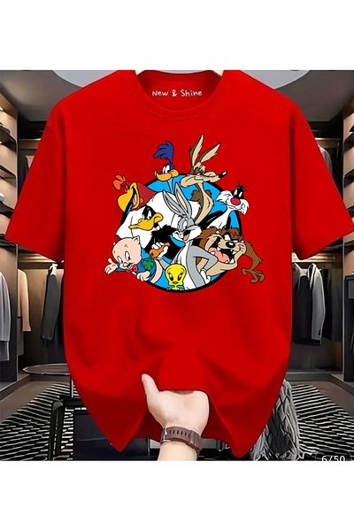 New Shine 1 T-Shirt Is a Gift for Purchases of 6 or More in the Cart - Looney Tunes Printed Oversize T-Shirt