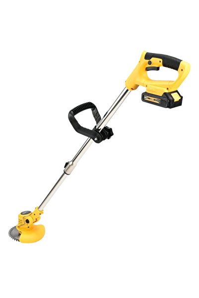Genel Markalar Çift Akülü 58Vf Şarjlı Ot, Dal, Çim Biçme Makinesi (Sarı) EEA423