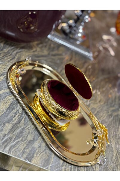 hediye ESTERHOMEDECOR Tavă pentru inele de promisiune și logodnă, cu cutie, t...