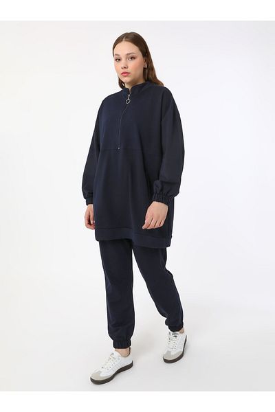 ALİA Φόρμα Μεγάλου Μεγέθους Διπλό - Navy Blue - Alia