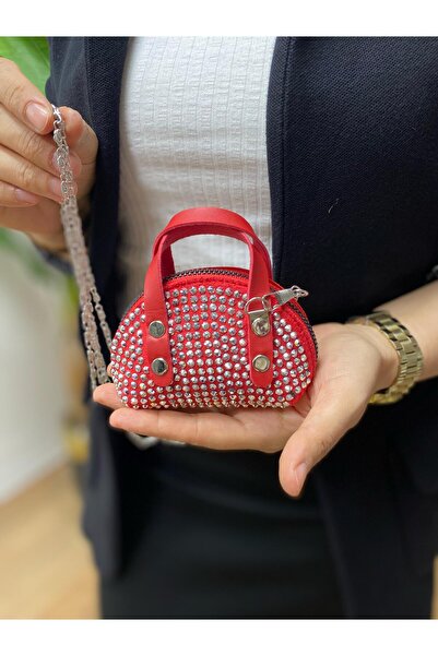 H&D COLLECTİON Taşlı Mini Çapraz Ve El Çantası Çok Kullanışlı Şık
