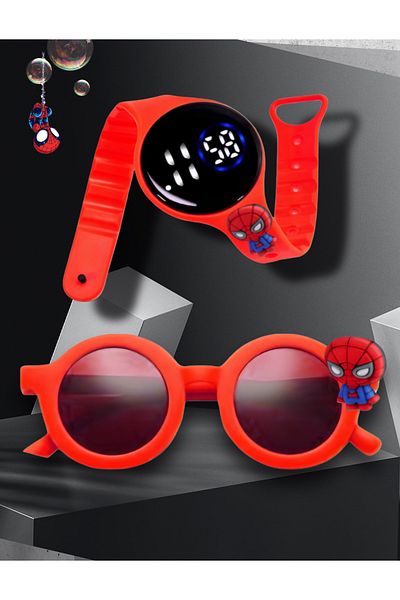 intermax 0-8 Years Cool Kids Set of 2 Sunglasses with Glasses Case and Digital Children's Watch