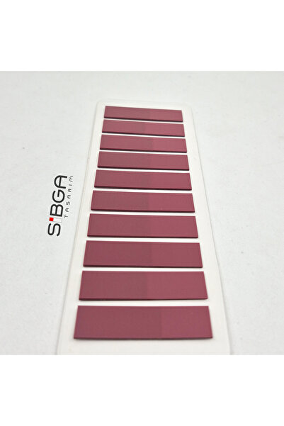 sibga tasarım Şeffaf Bordo Postit Post-it Post It. Kitap Ayracı Ayraç Postit Sticker Not Kağıdı 200 Yaprak