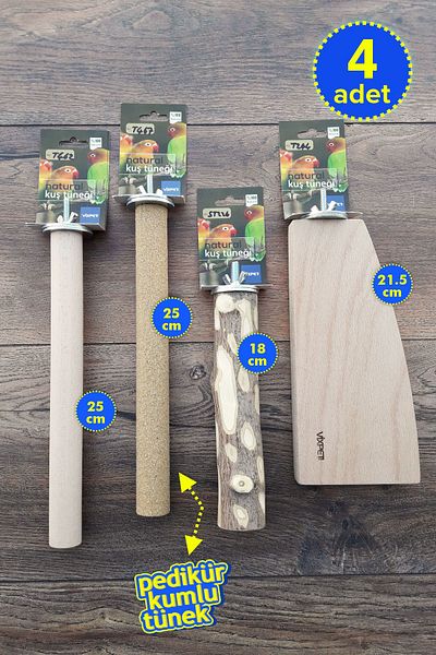 Vixpet Venty 4 Parrot Cage Perch Set: Macaw, Cockatoo, Jako, Amazon, Alex, Eklektus, Kayak - M437