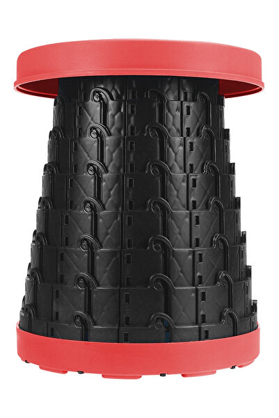 Comprox Katlanır Tabure Kırmızı Okul / Kamp / Bahçe / Konser Çok Amaçlı Pratik Katlanır Tabure/ Akardiyon