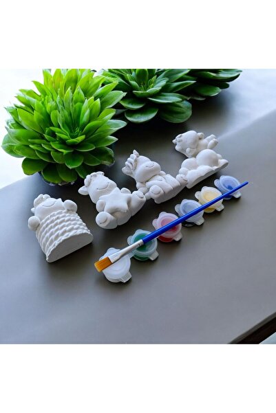 Atölye ATÖLYE LAVİ SHOP Unicorn Anne Çocuk Yetişkin Taş Boyama Seti