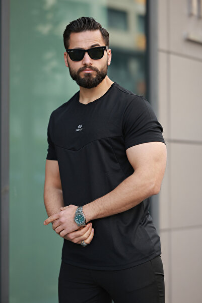 TOMMY LIFE Erkek Yağmur Desenli T-shirt 88391