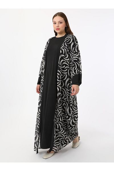 ALİA Set dublu rochie de seara marime mare - negru - Alia