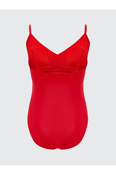 LC Waikiki Lcw Dream Red V-Neck Women's Swimsuit