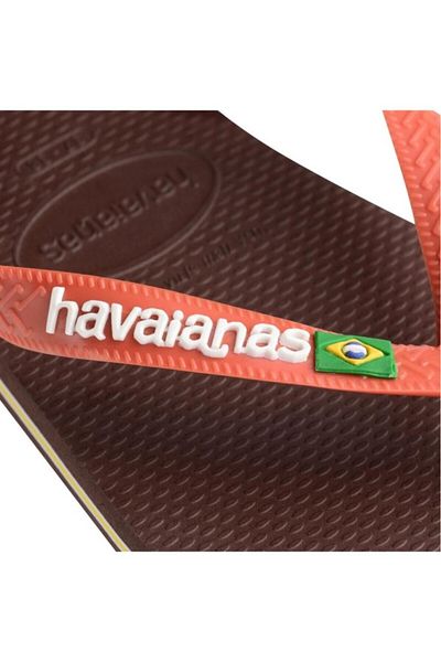 Havaianas Ανδρικές καφέ παντόφλες Brasıl Logo - 4110850