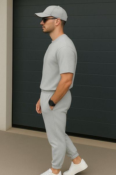 Delpino Σετ με 2 κανονικά μπλουζάκια Relax Comfort Fit Jogger Tracksuit χωρίς μπλουζάκια