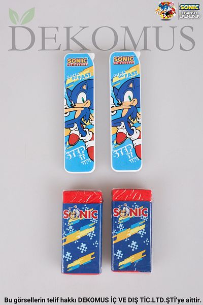 Sonic Sonci 4'Lü Kift Set Dekomus with License 2 Pcs 0.7 mm Nib and 2 Pcs Eraser