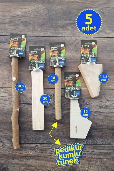 Vixpet Venty Parrot Perch Set: Sultan, Monk, Lori, Konur, Budgie, Forpus, Sevda, Senegal M456 (5 Pcs)