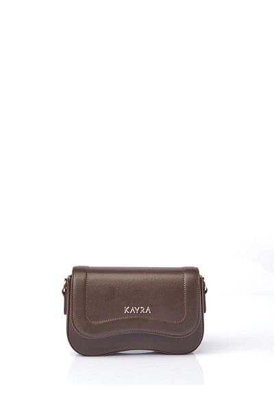 Kayra Bitter Brown Covered Mini Baguette Bag